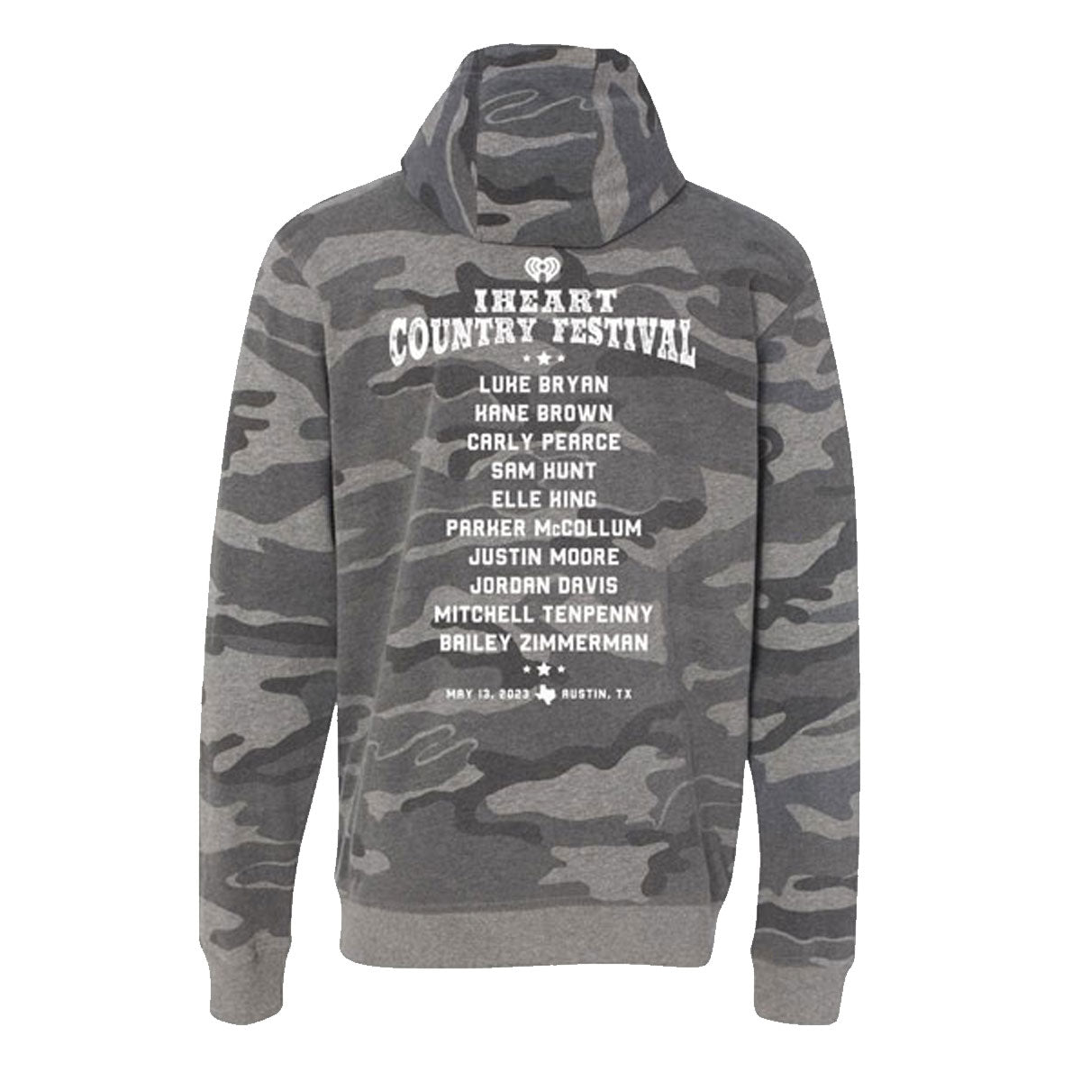 iHeartCountry Festival Lineup Zip Hoodie - Black Camo
