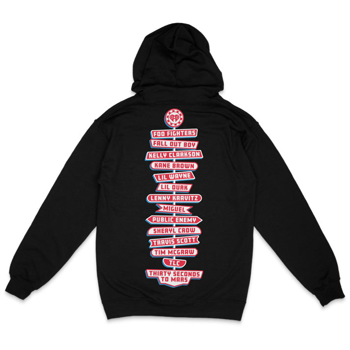 iHeart Radio Music Festival Vegas 2023 Retro Sign Zip Hoodie - Black