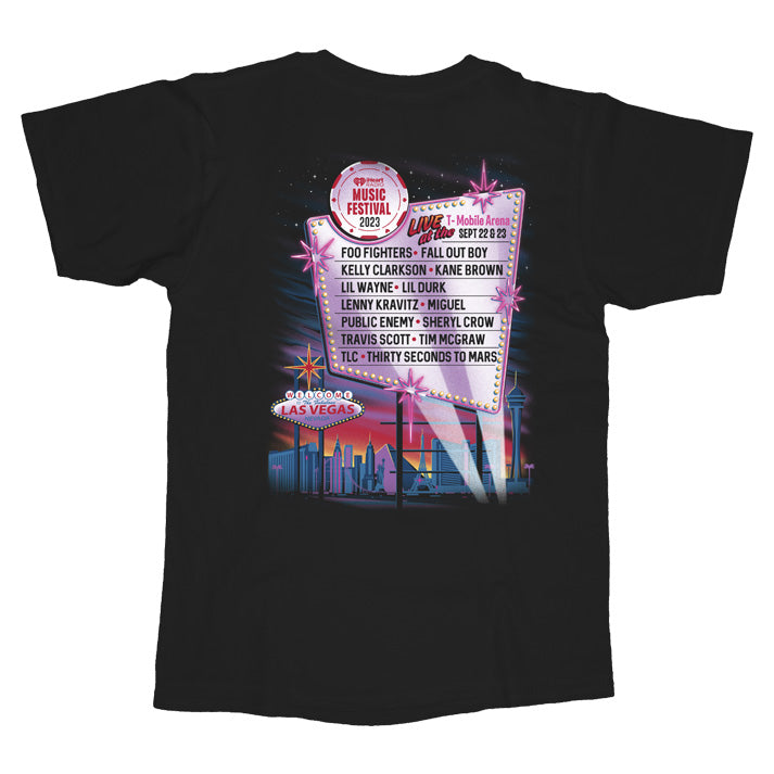iHeart Radio Music Festival Vegas 2023 Poker Chip Tee - Black