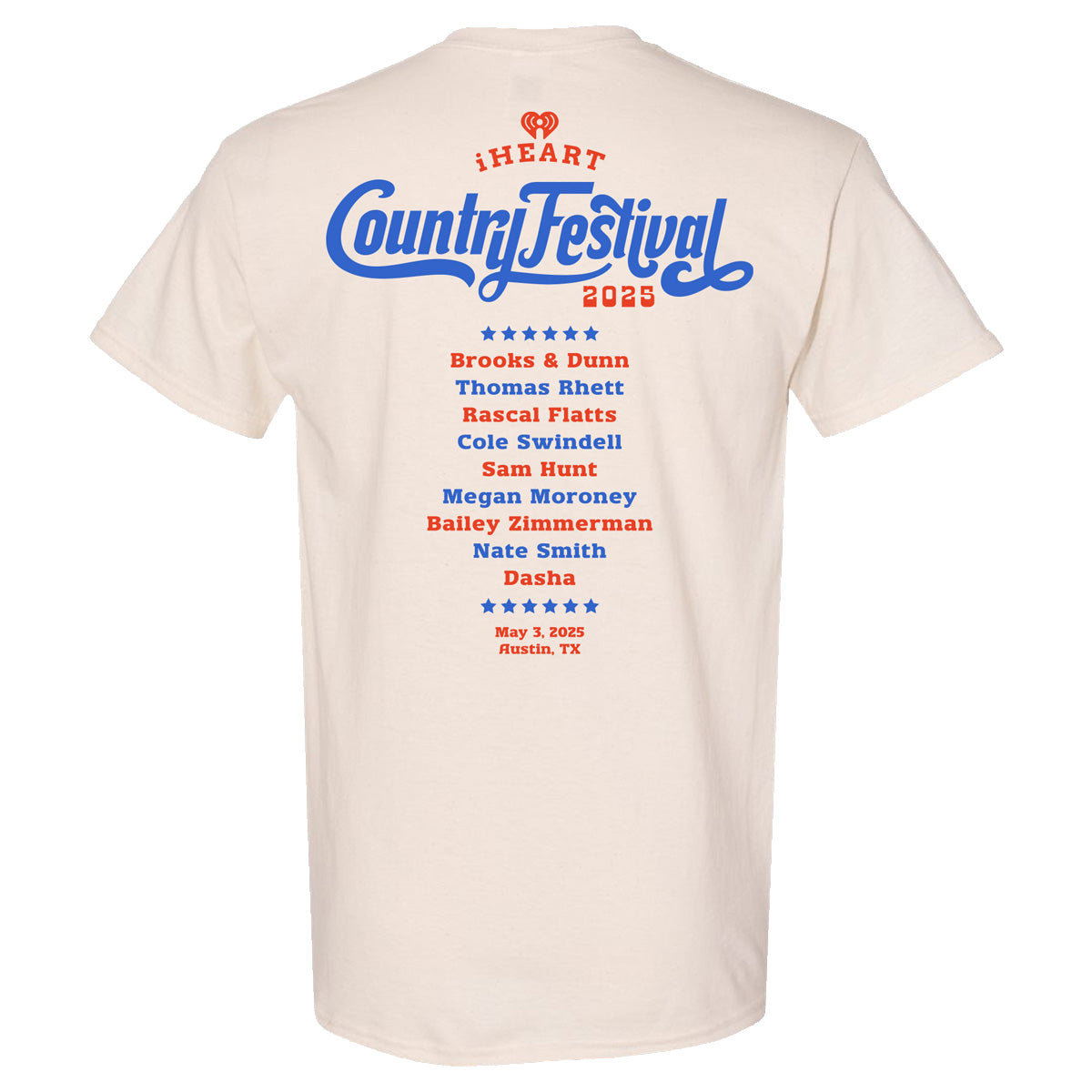 iHeartCountry Festival 2025 Lineup T-Shirt