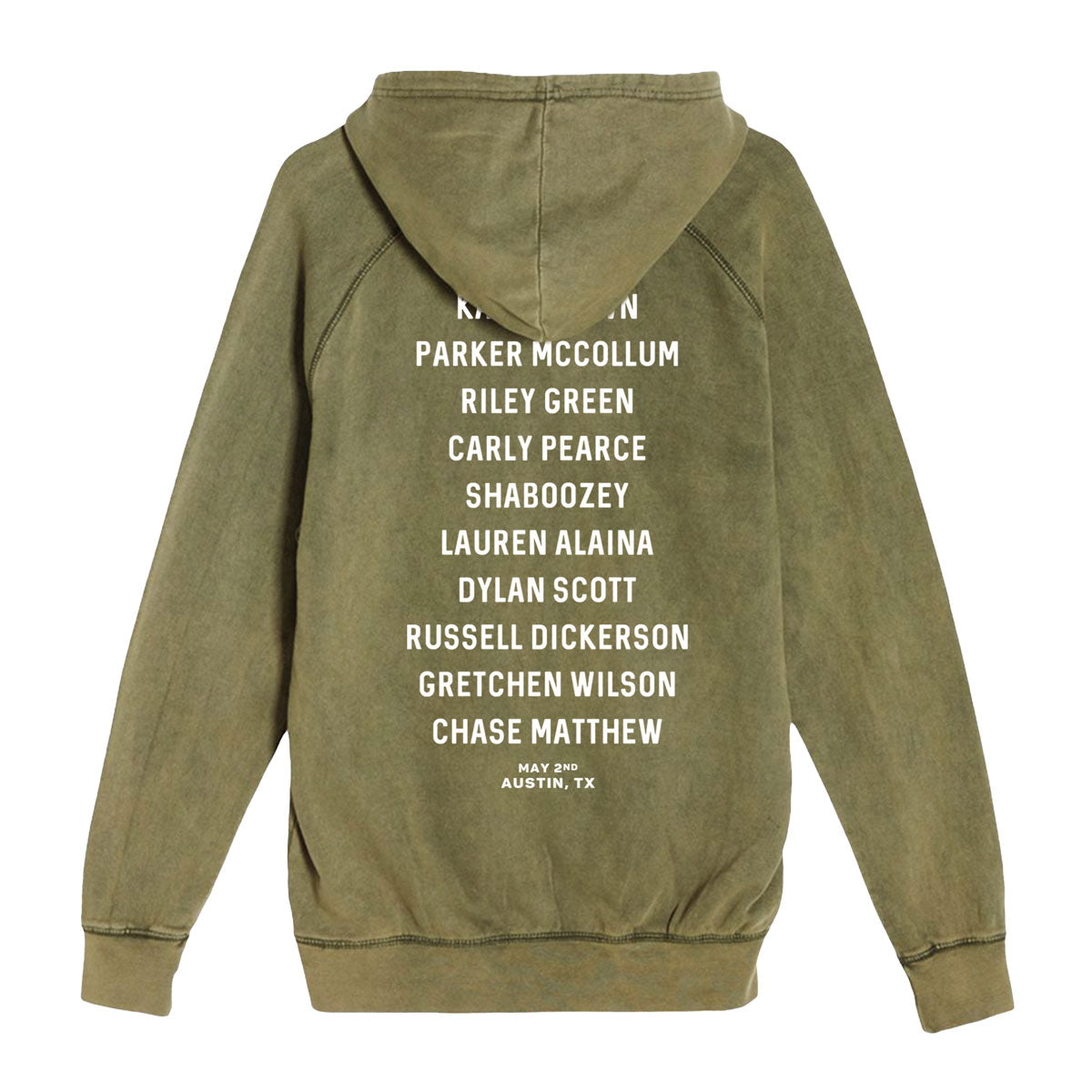 iHeartCountry Festival 2026 Lineup Pullover Hoodie - Vintage Olive
