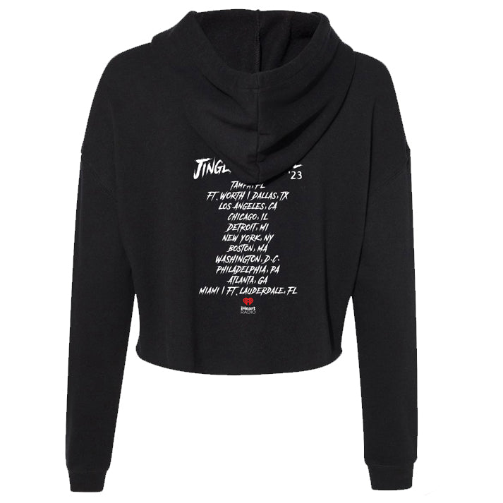 Jingle Ball 23 Happy Snowman Crop Hoodie