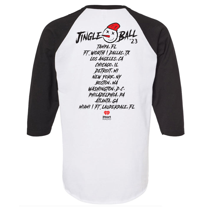 Jingle Ball 23 Happy Snowman Raglan T-Shirt