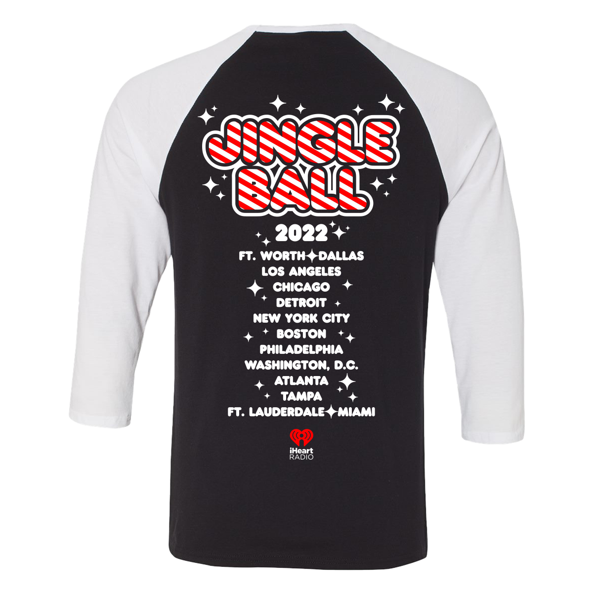 Jingle Ball 22 Candy Cane Raglan T-Shirt