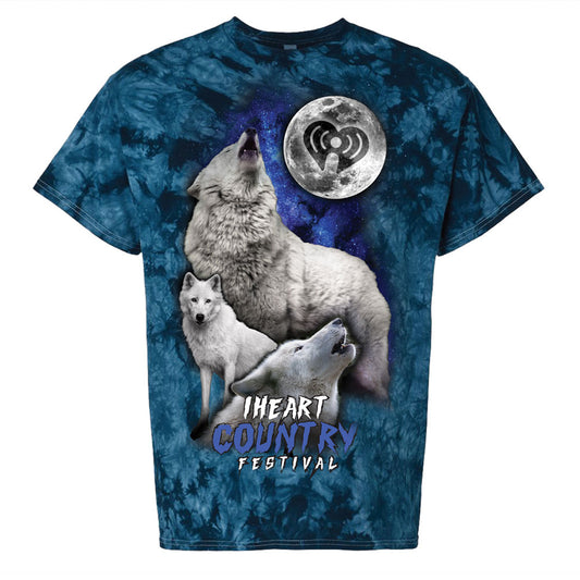 iHeartCountry Festival 2024 Wolf Moon Tie Dye T-Shirt