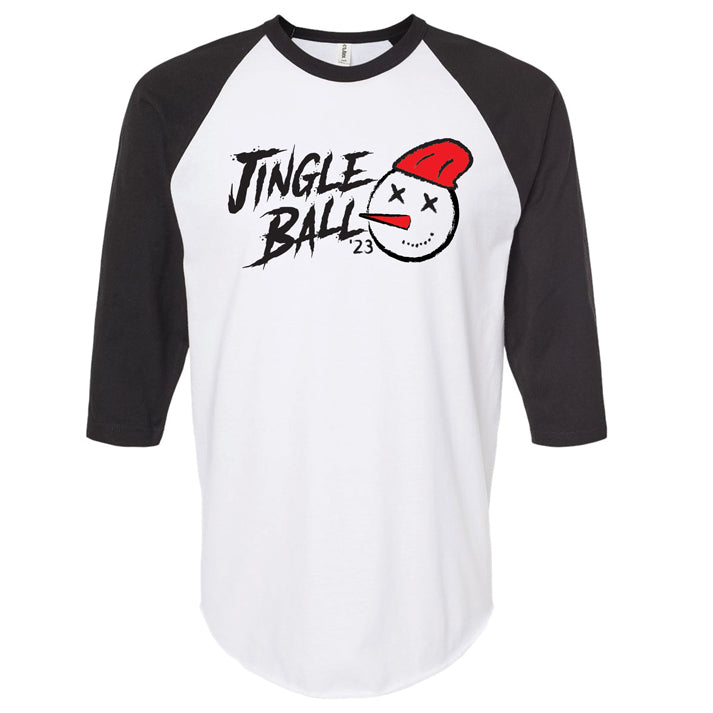 Jingle Ball 23 Happy Snowman Raglan T-Shirt