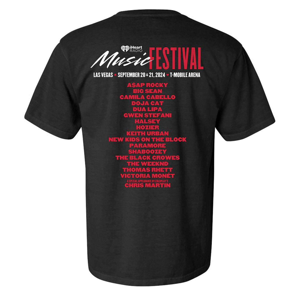 iHeart Radio Music Festival Vegas 2024 Poker Chip/Lineup Tee